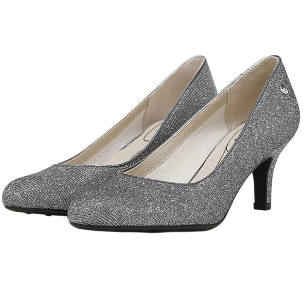 LifeStride Womens Parigi Pumps Size 7.5 Silver Metallic Heels NIB